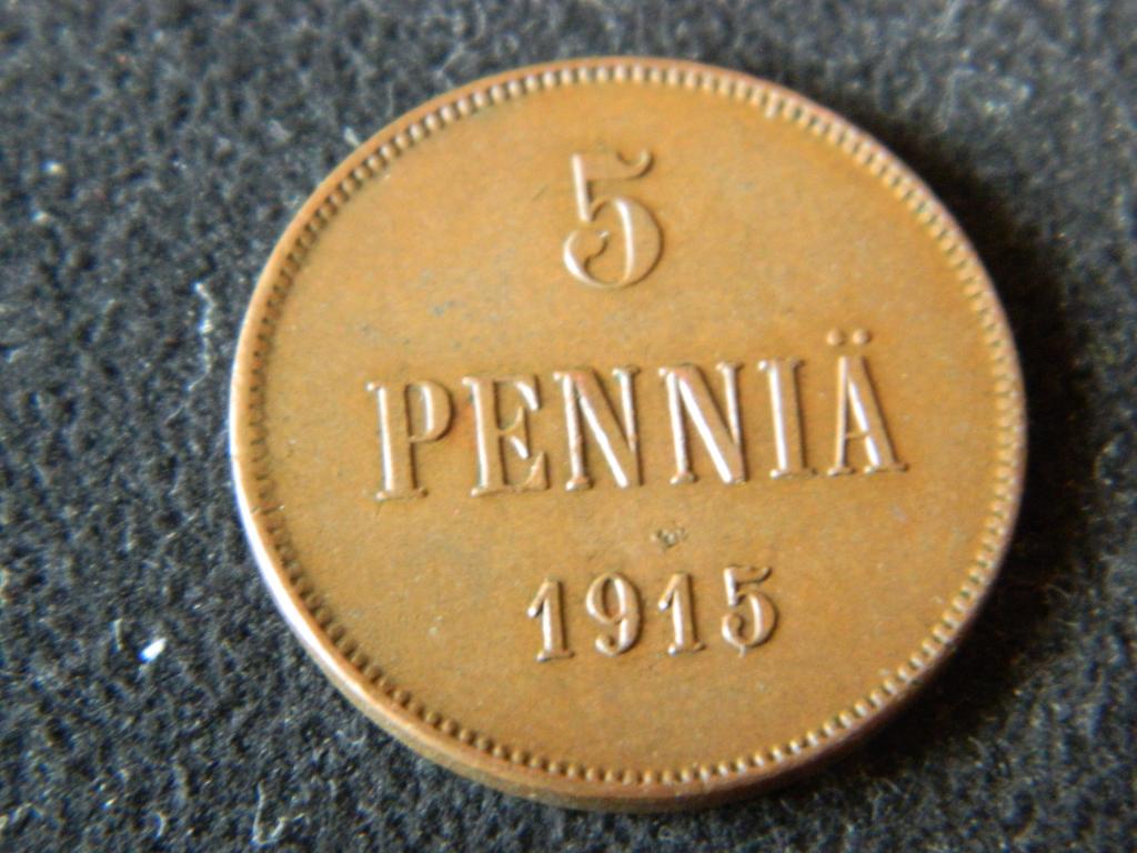 5 пенни 1915 года Россия для Финляндии