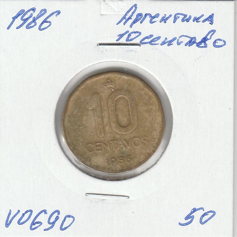 V0690 1986 Аргентина 10 сентаво  