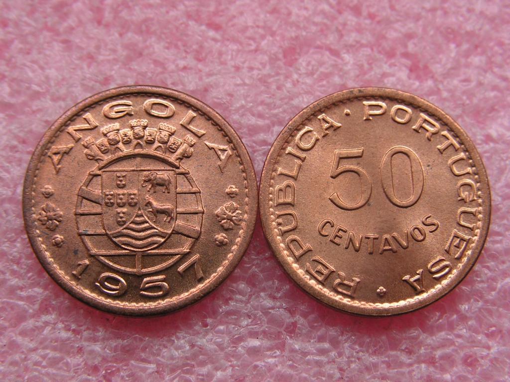 Ангола 50 сентаво 1957 unc
