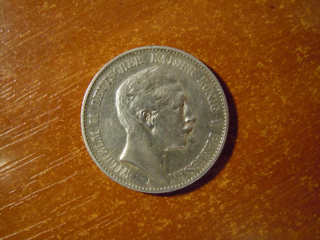 2 марки 1900г(А) Пруссия, Германия, 11,04гр, серебро