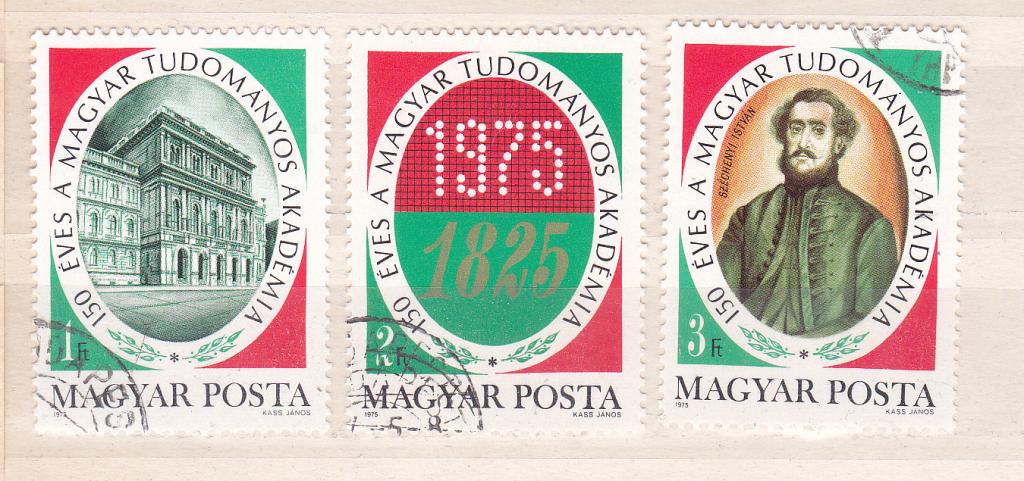 Марки Венгрия 1975 Mi 3039-3041 Академия Серия 3 марки MNH