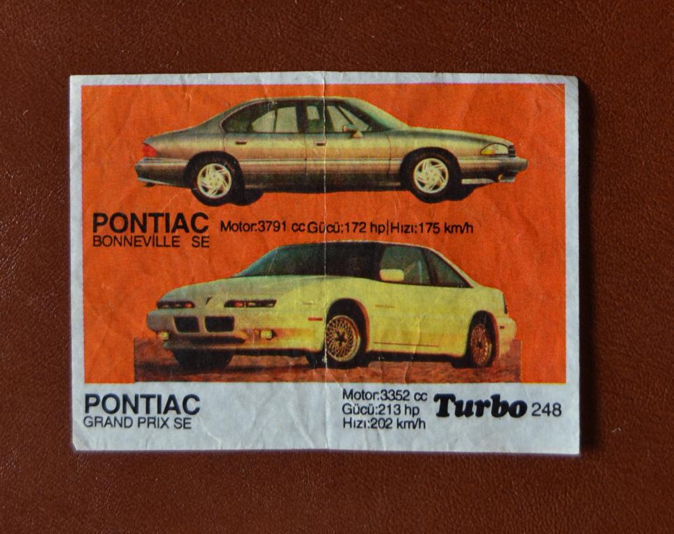 Вкладыш жевательная резинка Турбо Turbo 4 серия № 248