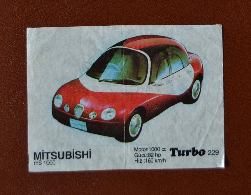 Вкладыш жевательная резинка Турбо Turbo 4 серия № 229