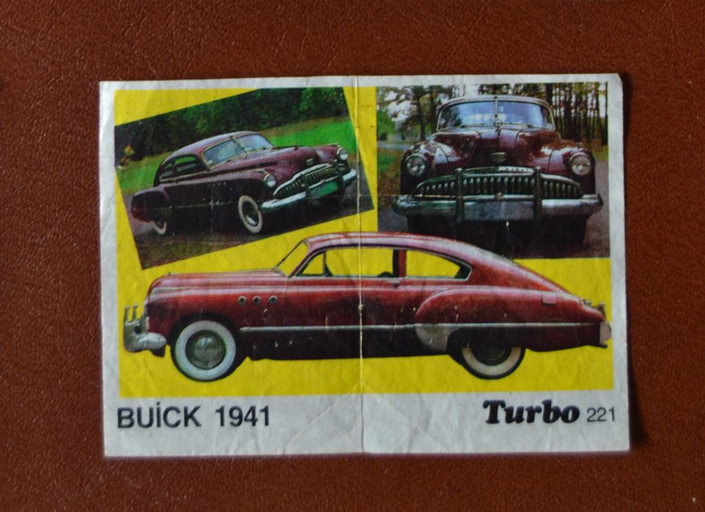 Вкладыш жевательная резинка Турбо Turbo 4 серия № 221