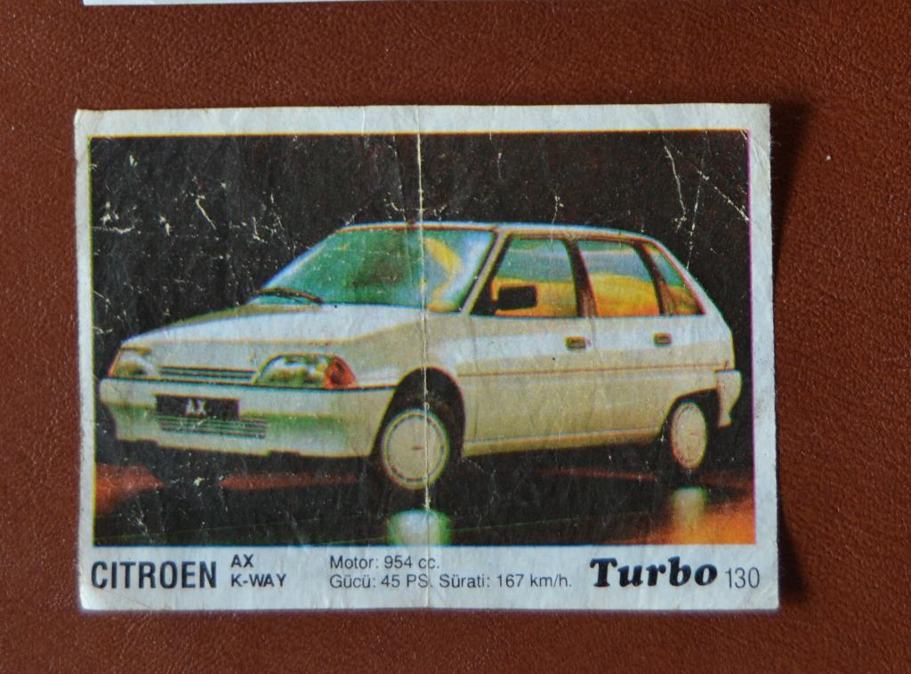 Вкладыш жевательная резинка Турбо Turbo 3 серия № 130