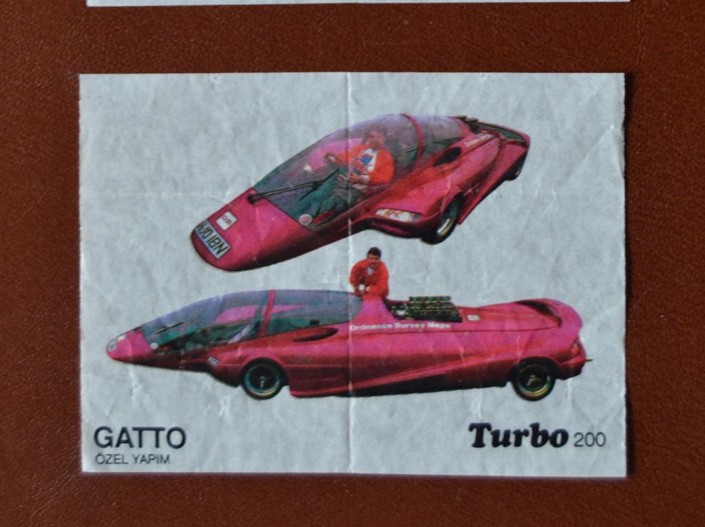 Вкладыш жевательная резинка Турбо Turbo 4 серия № 200