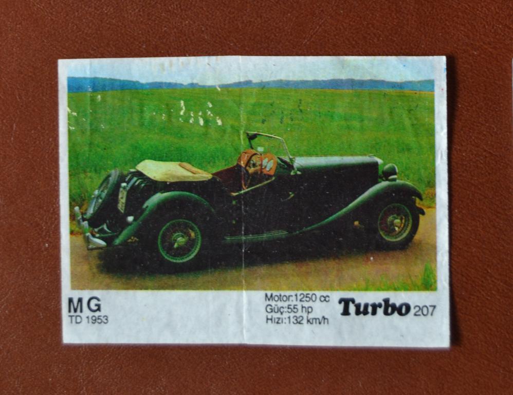 Вкладыш жевательная резинка Турбо Turbo 4 серия № 207