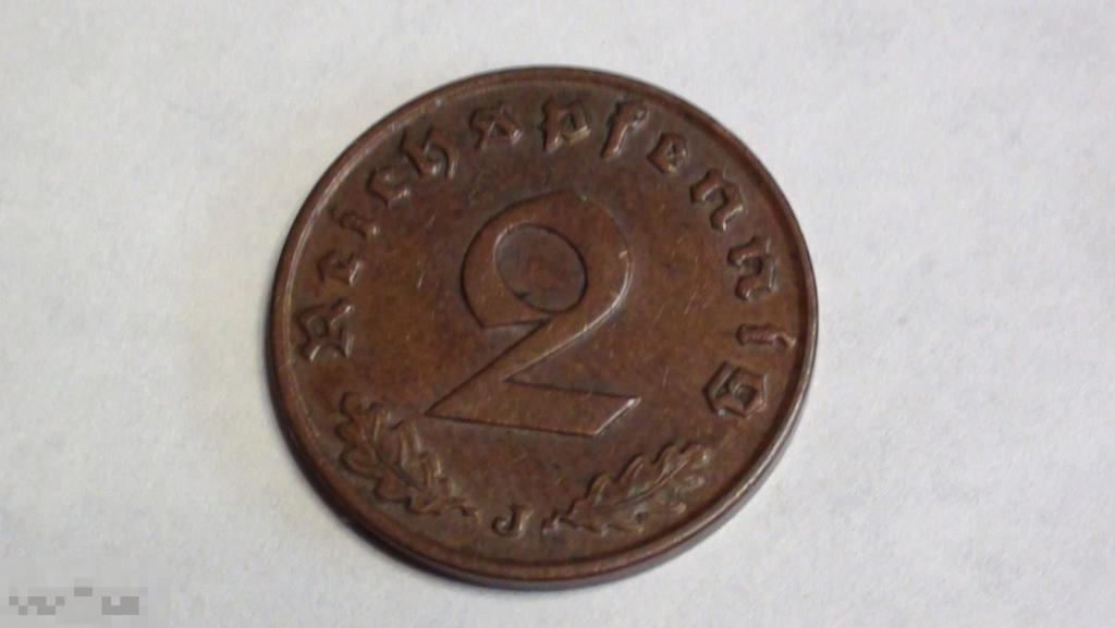 2 пфеннига 1938 J Германия 3-рейх (4)