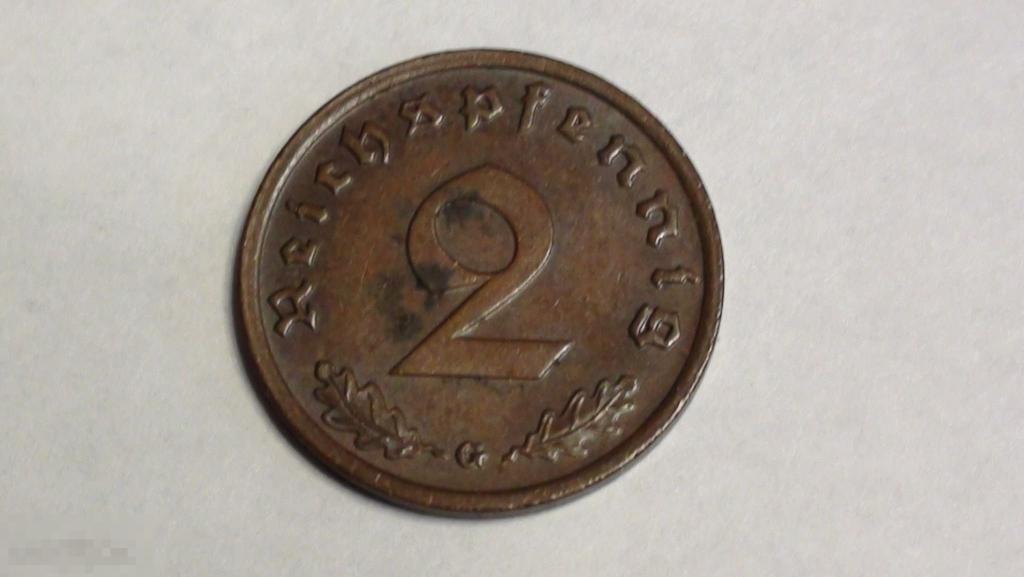 2 пфеннига 1937 G Германия 3-рейх