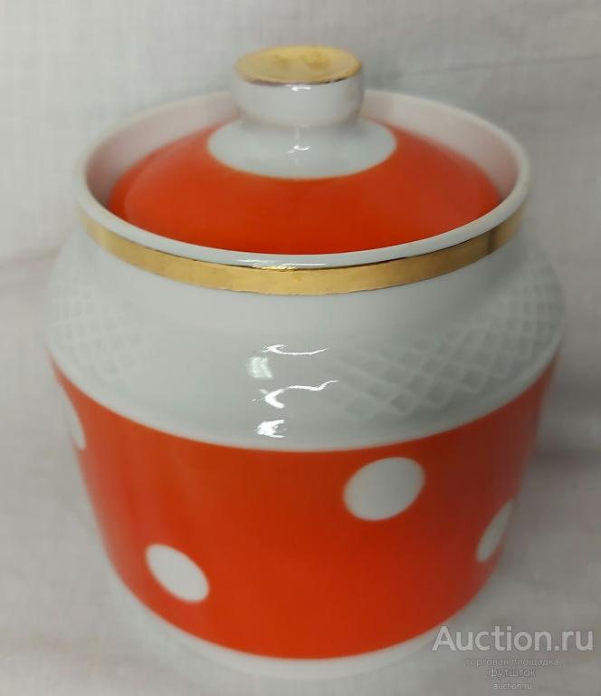 Сахарница Горошек Фарфор СССР Отличное состояние //21.4.35//