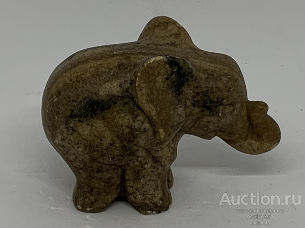 Камень. Резьба. Слоник. Слонёнок. Анималистика.