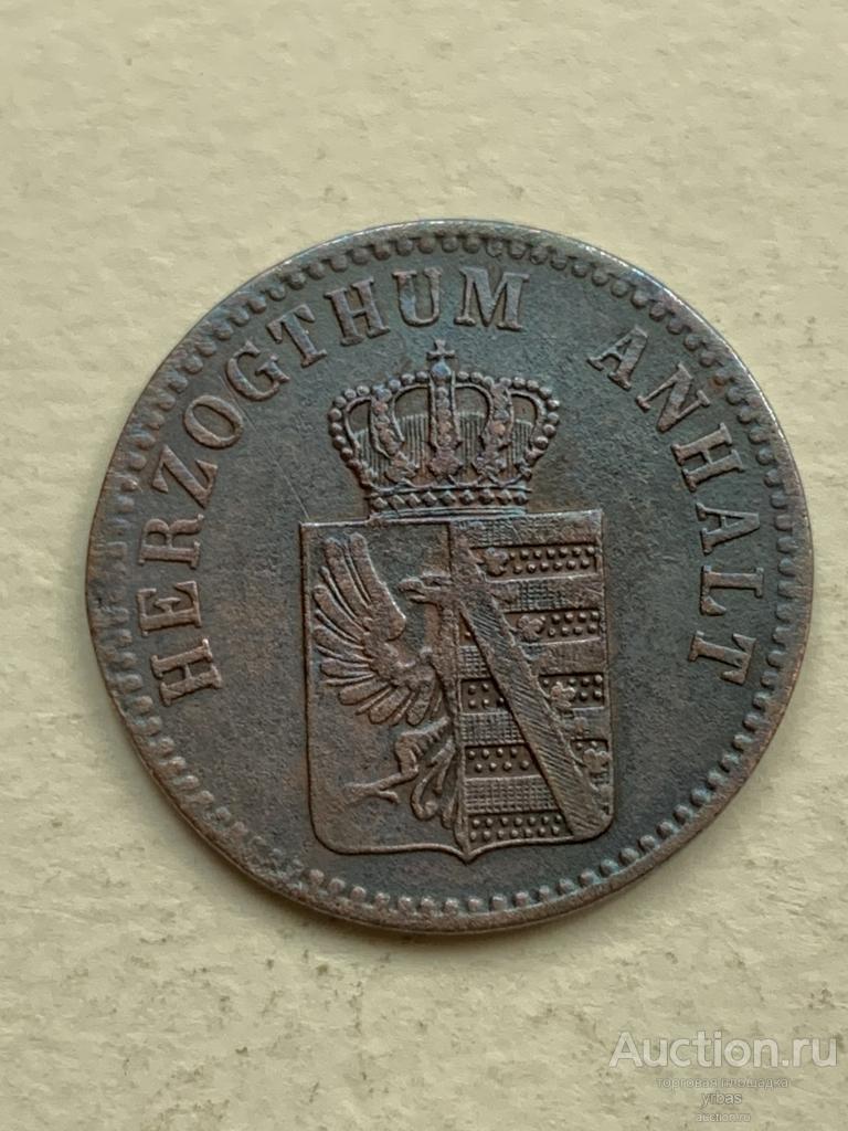 Анхальт 3 пфенниг 1867г.