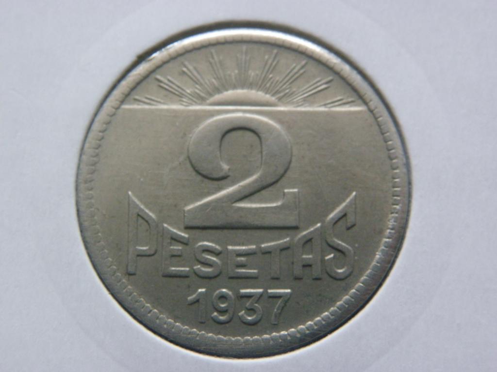 2 песеты Астурия и Леон 1937