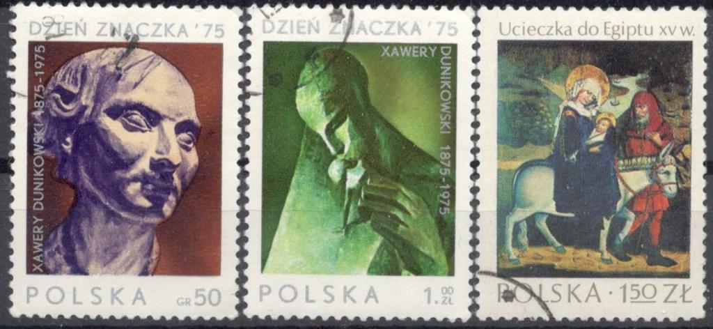 Польша, 1975, № 2409-2411, € 0,9, гаш, живопись, искусство