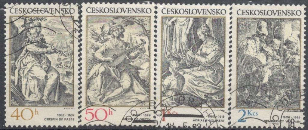 Чехословакия, 1982, № 2661-2664, € 1,2, гаш, живопись, искусство