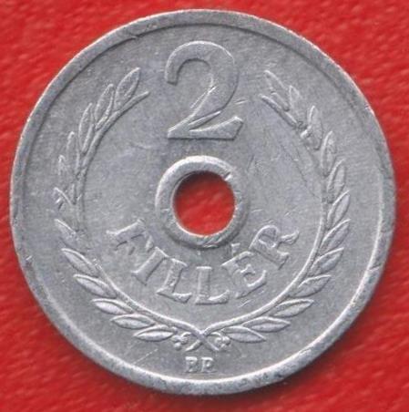 Венгрия 2 филлера 1972 г.