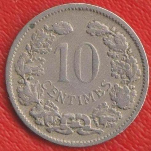 Люксембург 10 сантимов 1901 г
