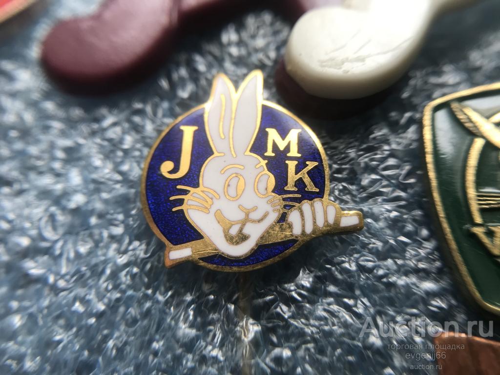Знак, ИНОСТРАННЫЙ Значок JMK КРОЛИК. ЗАЯЦ. ЭМАЛЬ. СУПЕР РЕДКИЙ RRR