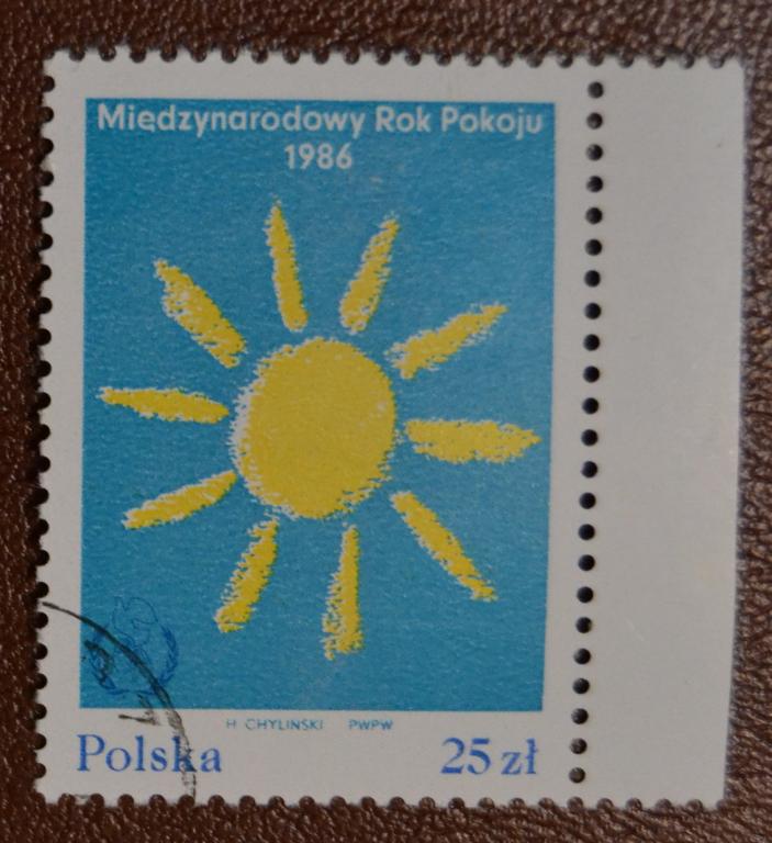 Польша 1986 г. Международный год мира Гаш