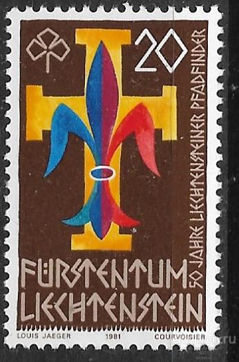 Лихтенштейн.  символика  Ми 773   **