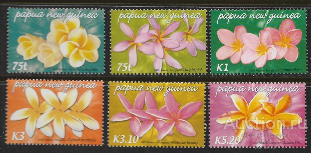 Папуа.  цветы   Ми 1123-28 **