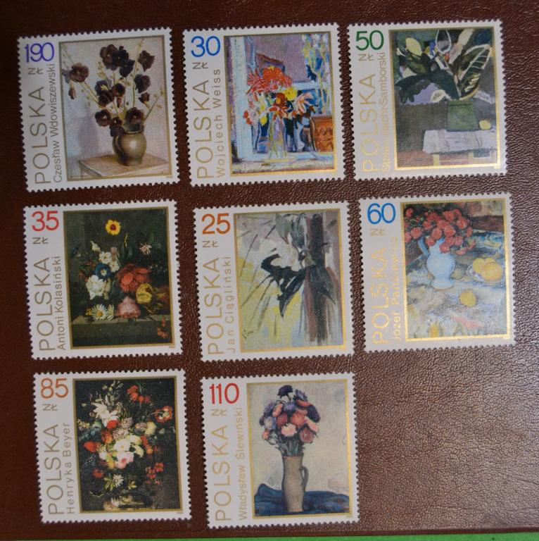 Польша 1989 г. Живопись,картины Ми 3837-44 MNH