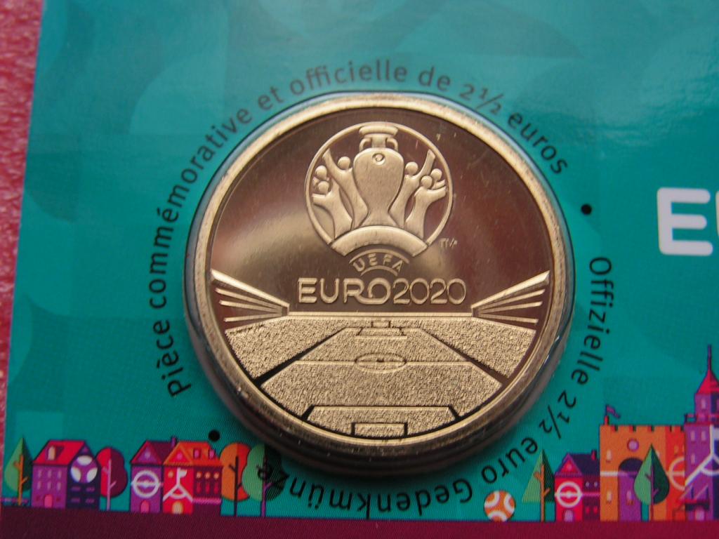 Бельгия 2,5 евро 2021 ЧЕ UEFA 2020 unc