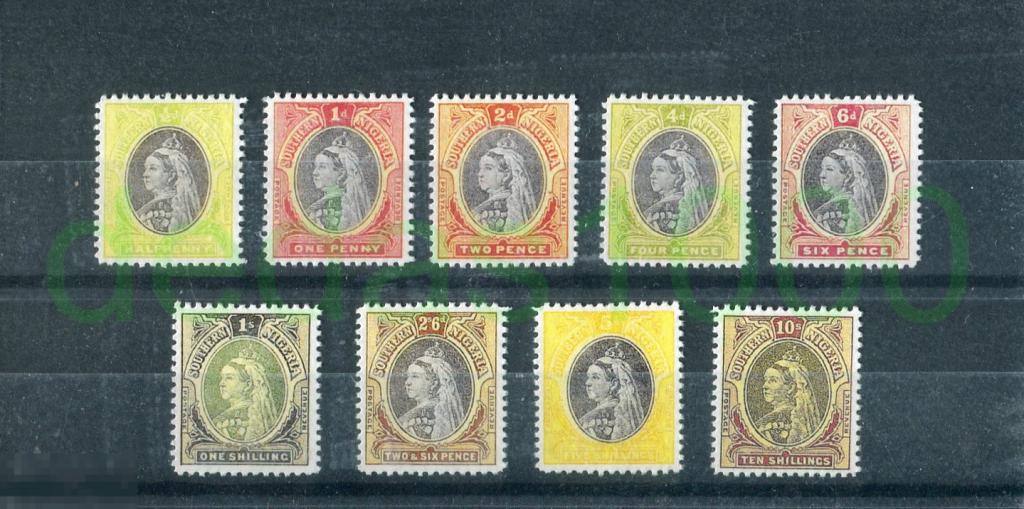 Британия  SOUTHERN NIGERIA 1901-02 COMPLETE SET 