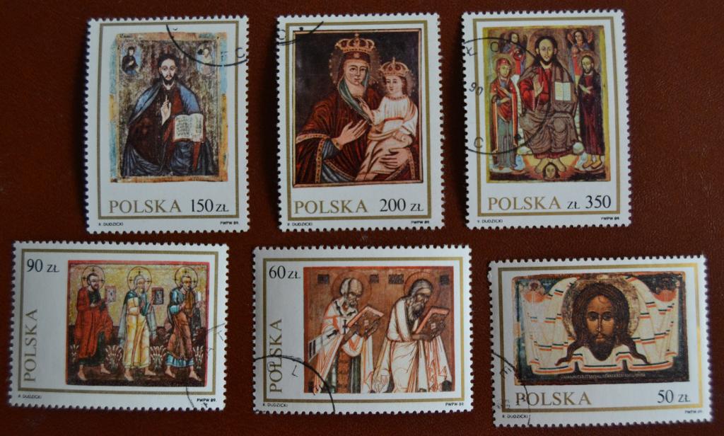 Польша 1989 год Христианство Религиозная Живопись Искусство Иконы  Гаш