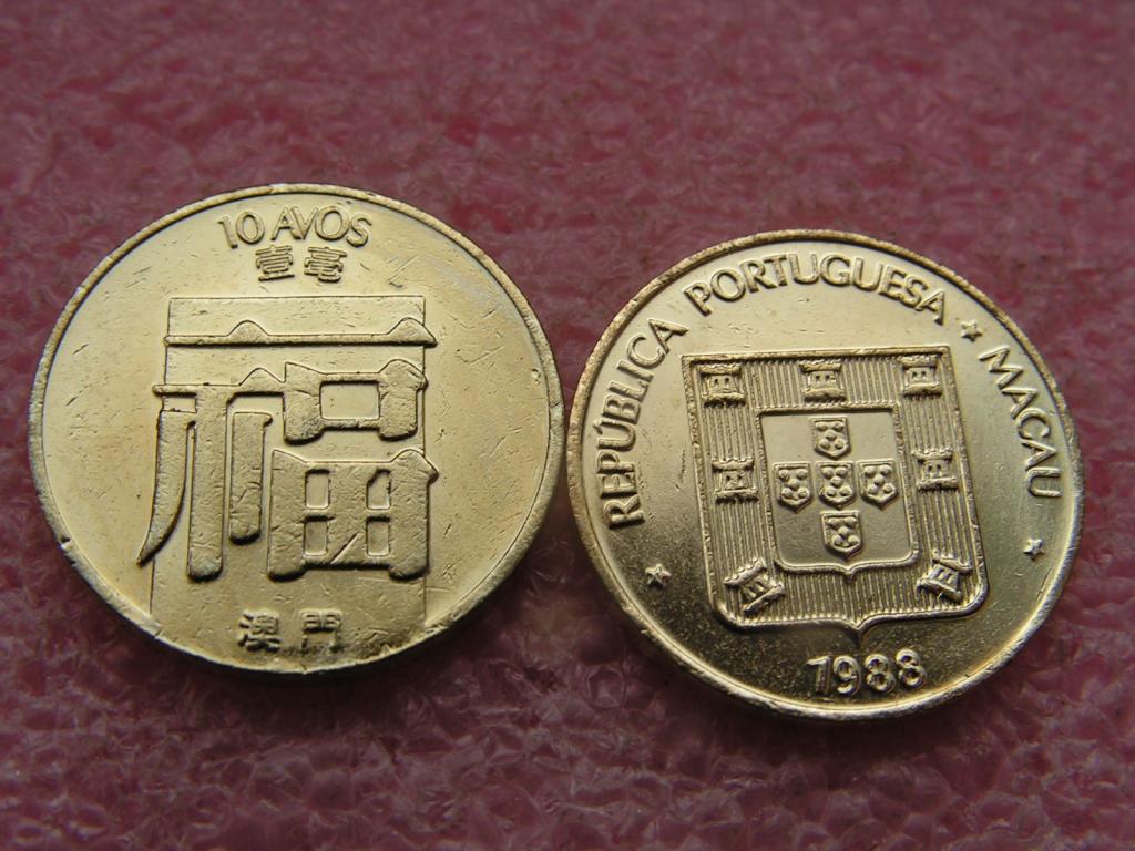 Макао 10 авос 1988 unc-aunc