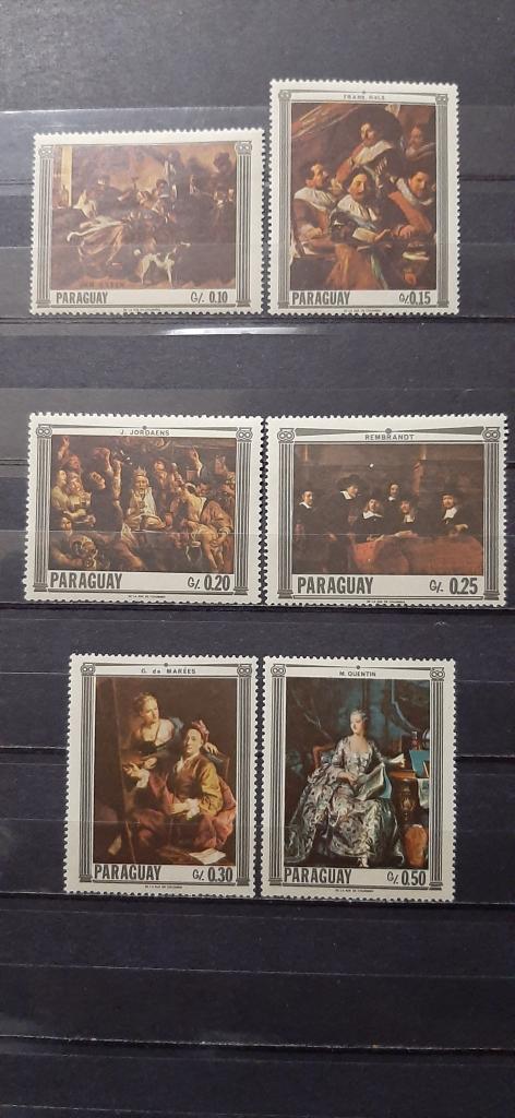 Парагвай Голландская живопись искусство Рембрандт и др. 1967 **