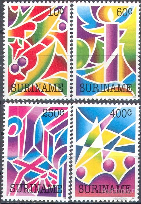 С7570 ✅ Религия Христианство Рождество Праздники 1996 Суринам 4м п/с ** 12МЕ