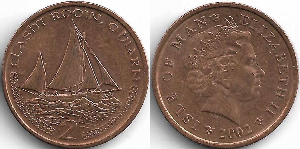 Остров Мэн 2 пенса 2002