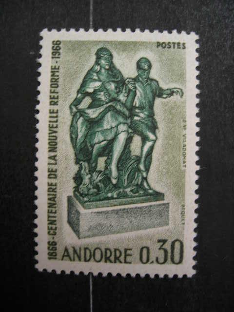 Андорра фр. 1966 танцоры - скульптура   MNH