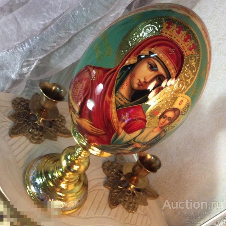 Худ. роспись по яйцу: Иверская. Пасхальное яйцо 