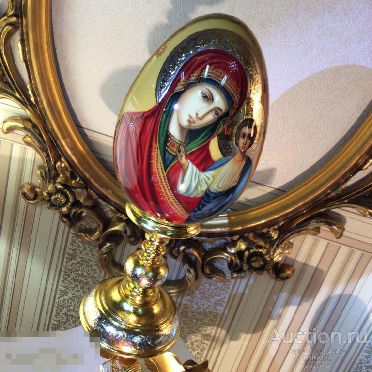 Пасхальное яйцо: Лик Казанская, художественная роспись 