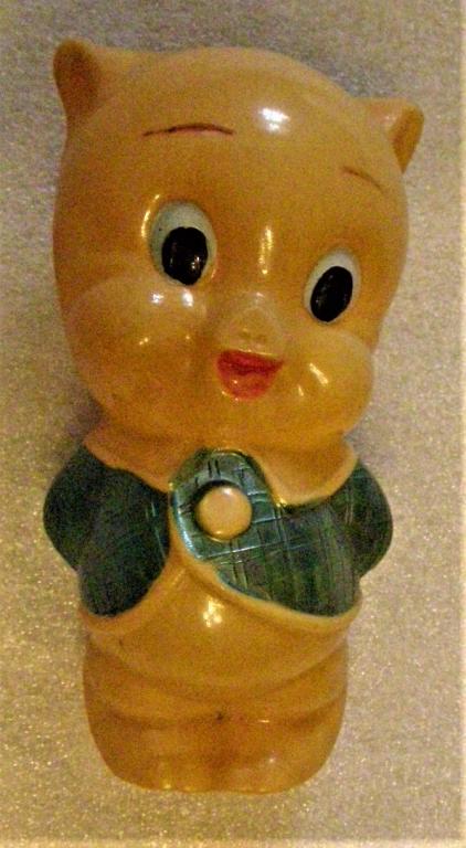 Советская игрушка. Поросенок. Свинка. h- 15 см. Целлулоид. Котовск. 1960 год.