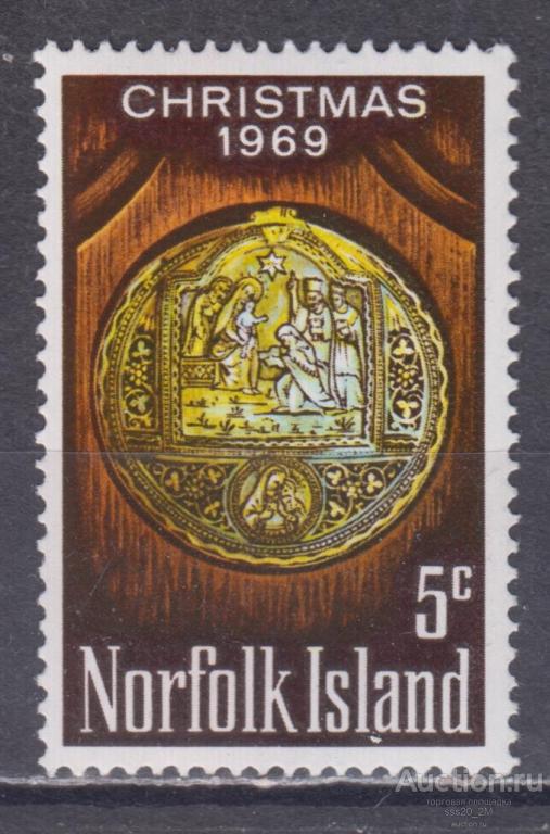 Норфолк 1969 Рождество Mi104 MNH