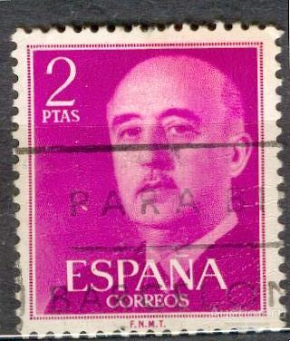 Испания  1955 Ив 865 А  Франко  КЛЕЙ  БАРСЕЛОНА