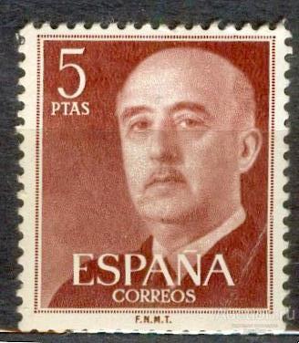 Испания  1955 Ив 867 А **  Франко перегиб уголок