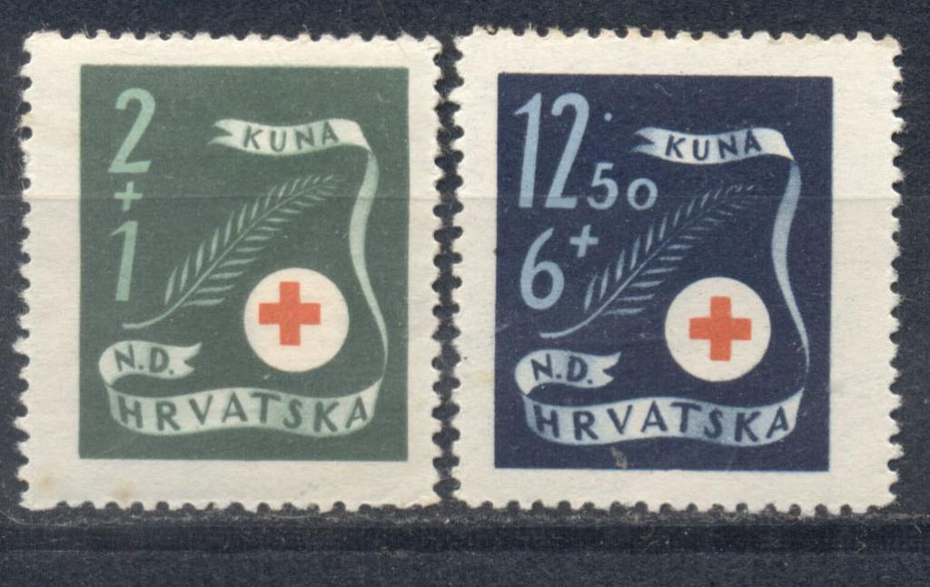 Хорватия 1944 г. серия Красный Крест негашеная**