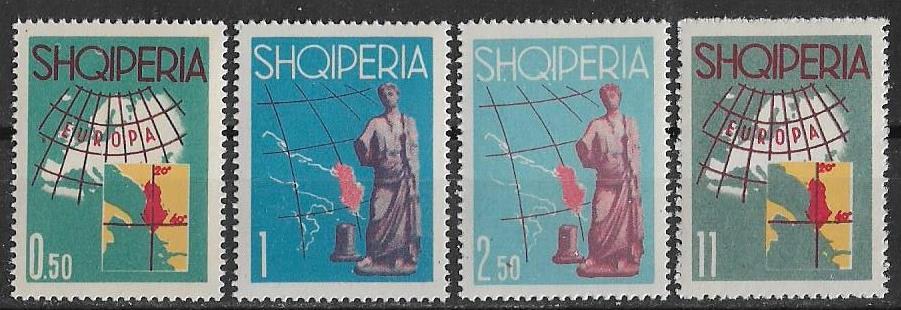 Албания 1962 г. Европа Карта Скульптура **