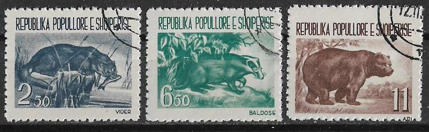 Албания 1961 г. Фауна, гаш.