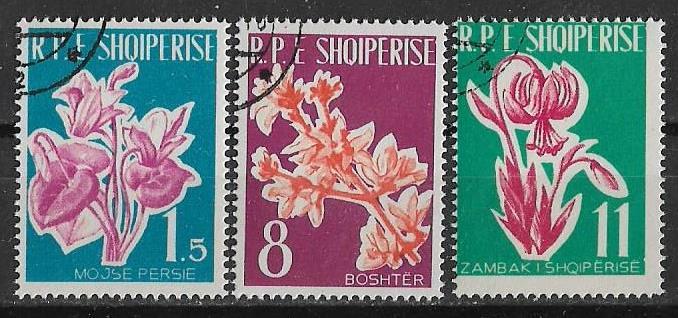 Албания 1961 г. Флора Цветы, гаш.