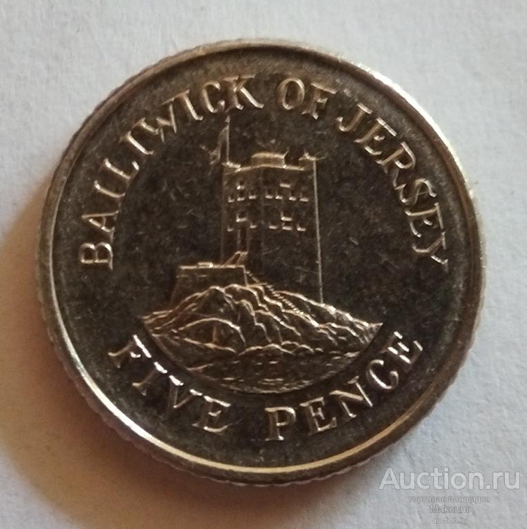 Джерси 5 пенсов . 2012 г .