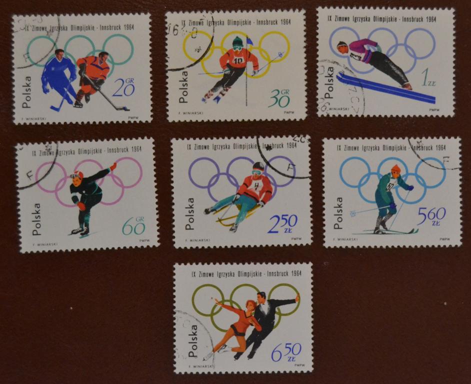 Польша 1964 год Спорт Олимпиада в Инсбруке Гаш