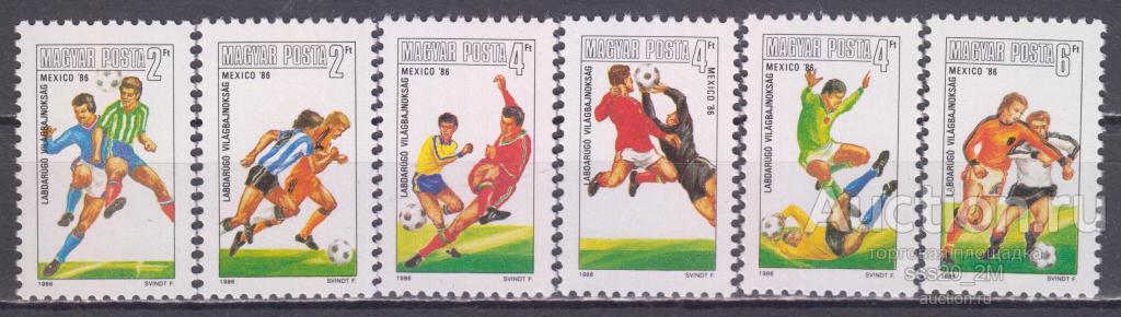 Венгрия 1986 чемпионат мира по футболу в Мексике Mi3814-3819 MNH