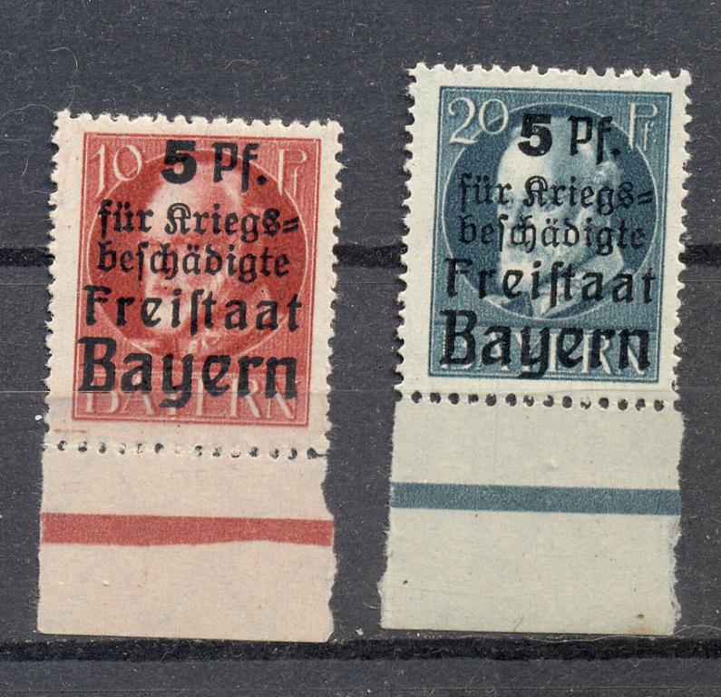 Германия 1919 г. стандарт  негашеная ** нижнее поле КЗ