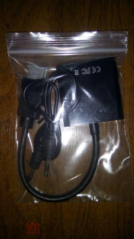 Переходник адаптер HDMI-VGA с аудио 