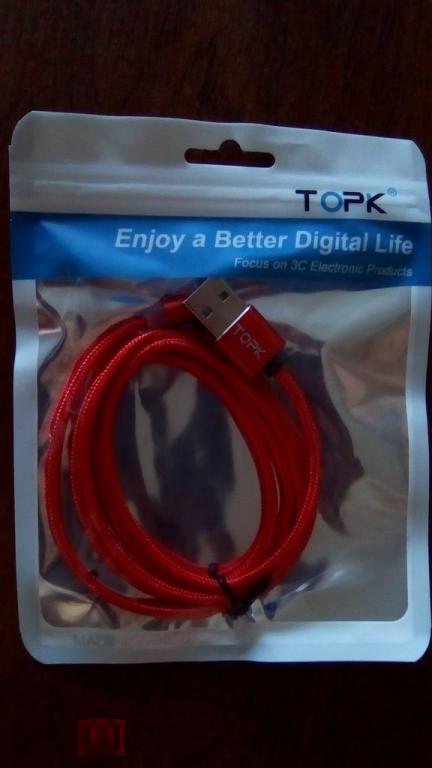 Магнитная зарядка Micro USB TOPK 1 метр 